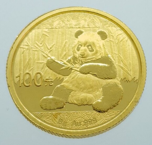 China - 100 Yuan 2017 - Panda - Gold
