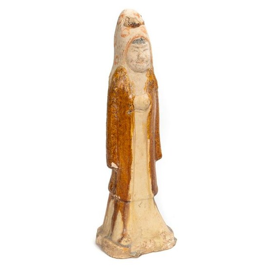 Chinese Han Dynasty Painted Pottery Figure