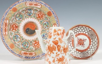 Chinese Iron Red Porcelain Tablewares