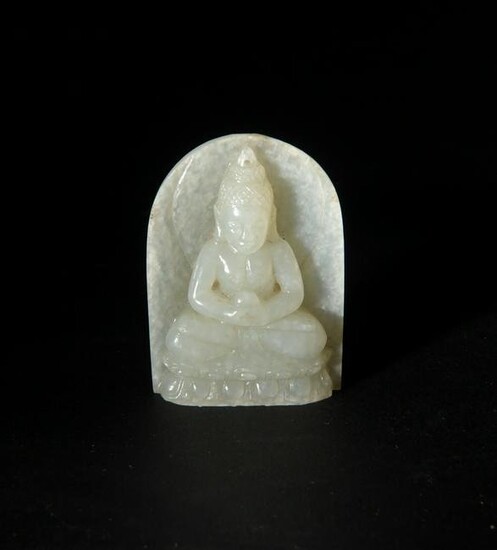 Chinese Jade Statue of Buddha, Ming or Earlier