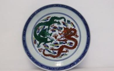 Chinese famille rose porcelain plate