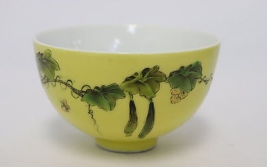 Chinese famille rose porcelain tea bowl