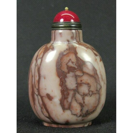 Chinese tobaccy Natural Reticular Jasper Snuff Bottle