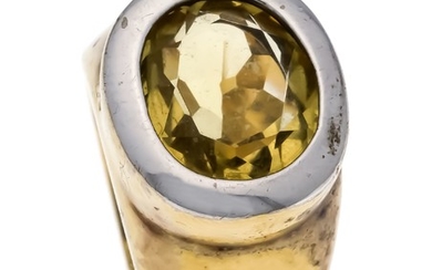 Citrine ring GG / WG 585/000 with an...