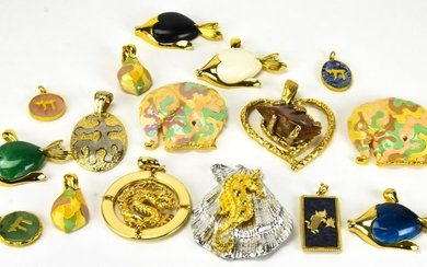 Collection of Vintage Costume Jewelry Pendants