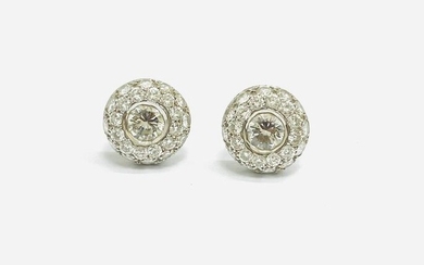 Corvino Gioielli - 18 kt. White gold - Earrings - 1.64 ct Diamond