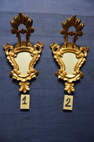 Couple Antique Mirrors - Gilt, Wood - 19th century