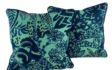 Cuscini realizzati con tessuto Hermès “ MAÎTRES DE LA FORÊT MOSAÏQUE “ - Cushion (2) - Modern