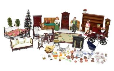 DOLLS HOUSE - LARGE COLLECTION OF DOLL HOUSE FURNITURE