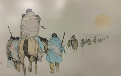 DONALD VANN Signed Lithograph of Native Americans