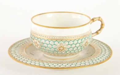 DORE SEVRES RETICULATED CUP and SAUCER