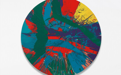 Damien Hirst, Beautiful Bloody Revolutionary Supersonic French Spin Painting for the Amazing Anne-Sophie