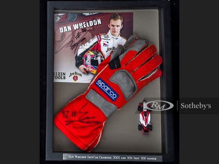 Dan Wheldon Worn and Signed Gloves