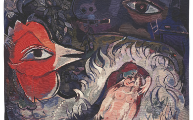 D'après Marc Chagall (1887-1985) Le Coq rouge
