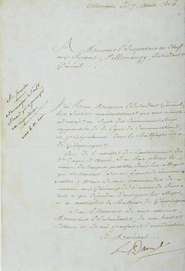 Davout, Louis-Nicolas "Brief mit eigenhändiger
