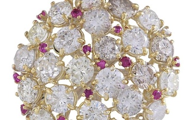 Diamond Ruby Ring 14K White Gold