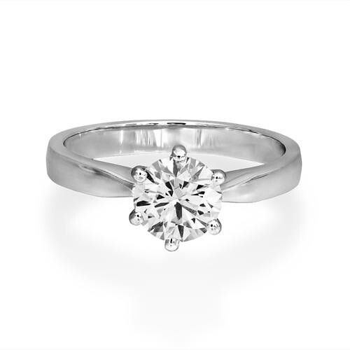 Diamond ring set with 1ct. diamond. This Diamond Solitaire r...