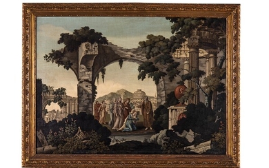 Dipinto, Battesimo di Lidia da parte di San Paolo nella città di Tiatira, John Baptist Jackson (1701 - 1780)