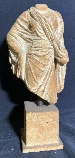 Draped Female Figure Cement Greco Roman Statue