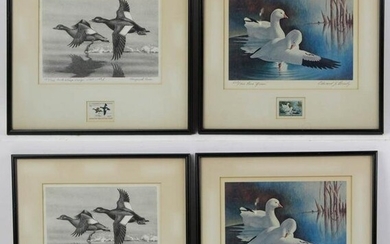 Duck Stamp Prints with Stamp, Signed by Artist