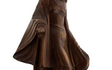 ERNEST WYNANTS Malines, 1878 - 1964 The Colourist Wooden sculpture,...
