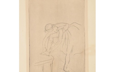 Edgar Degas (French 1834-1917) Danseuse mettant son Chausson...