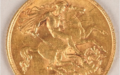 Edward VII gold half sovereign 1909.