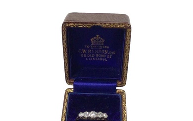 Edwardian diamond five sone ring