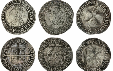 Elizabeth I (1558-1603), Second Issue, Shillings (3), 9 December 1560 - 24 October 1561, Tower, m.m. martlet