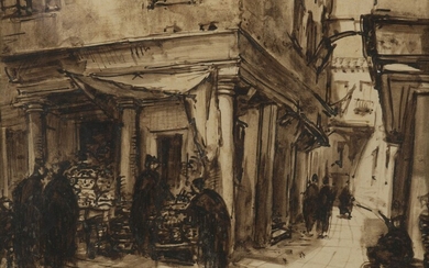 Émile Henri BERNARD (1868-1941) Rue animée... - Lot 51 - Oger - Blanchet