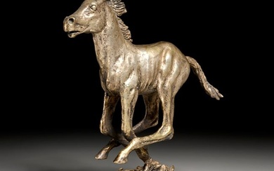 Enzo Plazzotta, silvered bronze equine sculpture