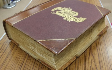 Ephemera. A fantastic valuable leather bound album (approx. ...