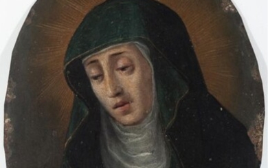 Escuela novohispana - Virgen de la Soledad