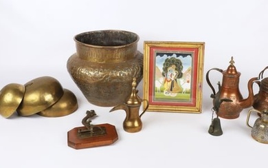 Ethnic and Indian figures, decor and table items