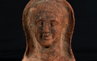 Etruscan Terracotta small votive head, 14 x 9 cm