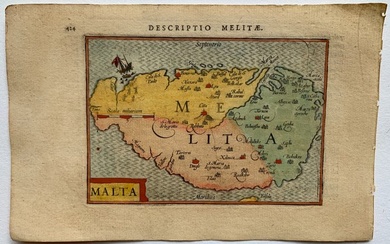 Europe, Map - Malta; P. Bertius - Malta - 1601-1620