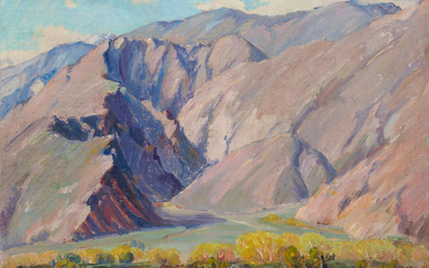 Evylena Nunn Miller (1888-1966) Desert and Mountain 16 x 20...