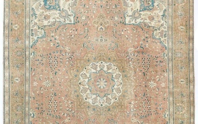 Extra Large Antique Muted Floral 10X13 Distressed Vintage Oriental Rug Carpet