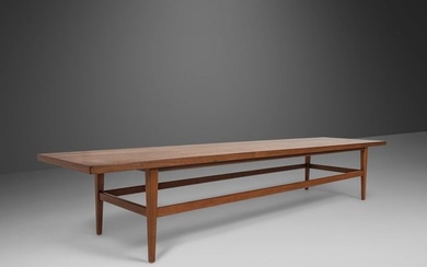 Extra Long Mid Century Modern Coffee Table / Bench in Walnut c. 1960s