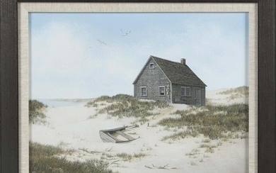 FRED SWAN (Vermont, 20th Century), Shore scene with