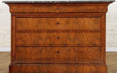 FRENCH LOUIS PHILIPPE CROTCH MAHOGANY DRESSER
