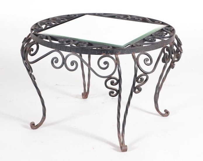 FRENCH WROUGHT IRON OCCASIONAL TABLE C. 1940
