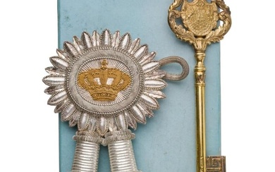 Family of the Freiherren von Leonrod - a cased Royal Bavarian chamberlain's key