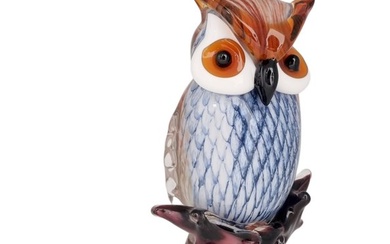 Figurine - A wise owl - Glass