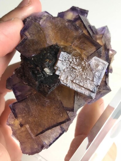 Fluorite Crystal cluster - 5×7,5×3 cm - 220 g - (1)