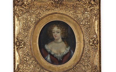 Follower of Pierre Mignard, portrait said to be of Miss Fran...