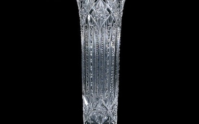 Footed Vase, American Brilliant Cut Glass