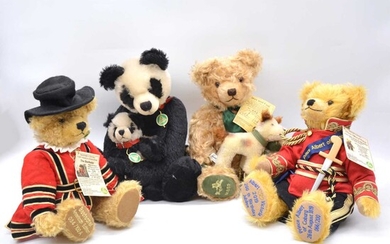 Four Hermann-Speilwaren teddy bears