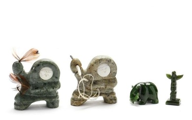 Four Inuit Stone Carvings