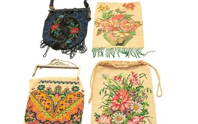 Four Vintage Beaded Bags